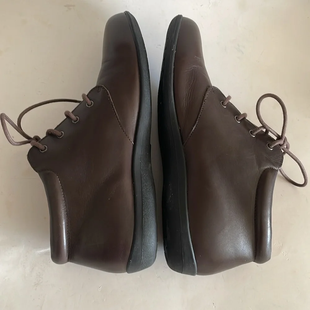 Revere Womens Wanaka Chocolate Brown Lace-up Casual Ankle Booties size 9.5